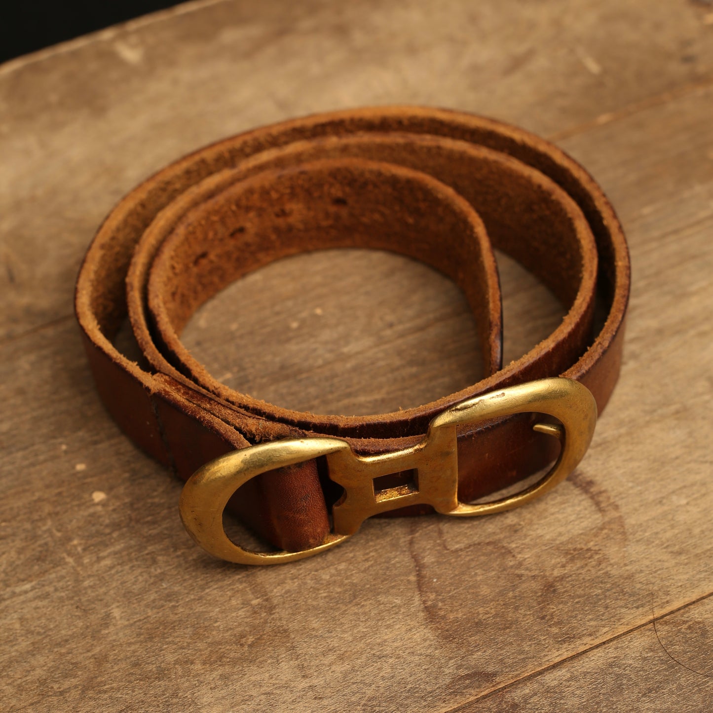 Brass & Leather Infinity Belt