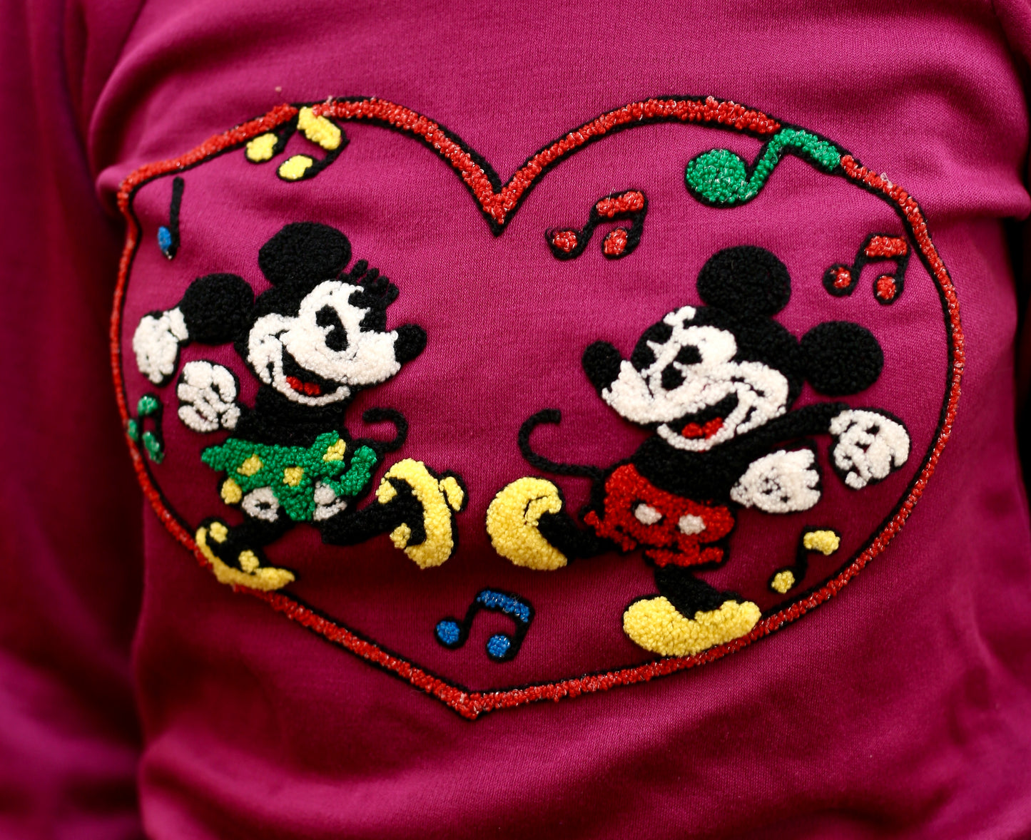 1960's Mickey & Minnie Mouse Disney Chenille Sweatshirt