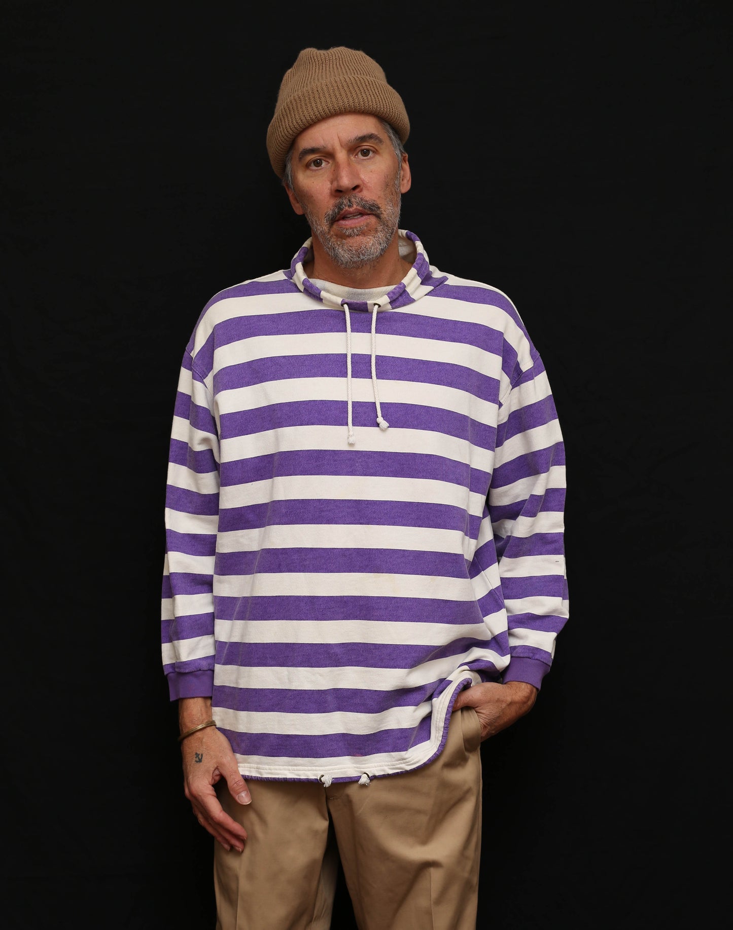 Purple Striped Surf Pullover