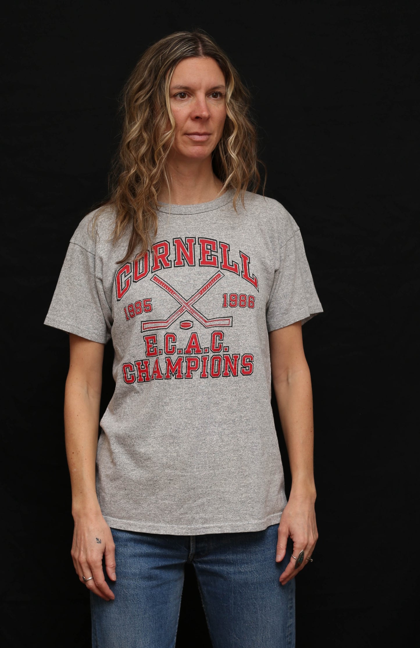 1986 Cornell Hockey Champion T-Shirt