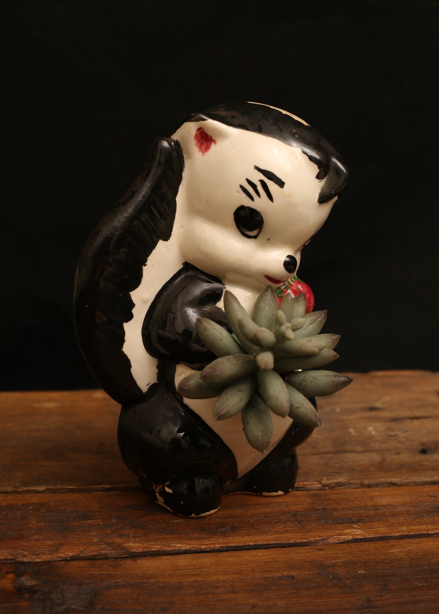 Ceramic Skunk Toothpick Holder