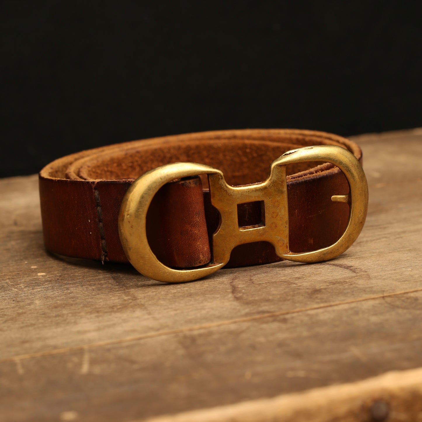 Brass & Leather Infinity Belt