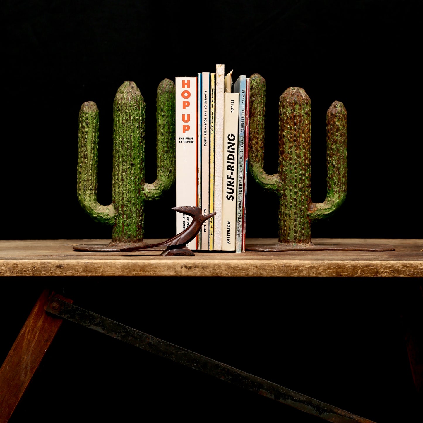 Cast Iron Saguaro Cactus Bookends