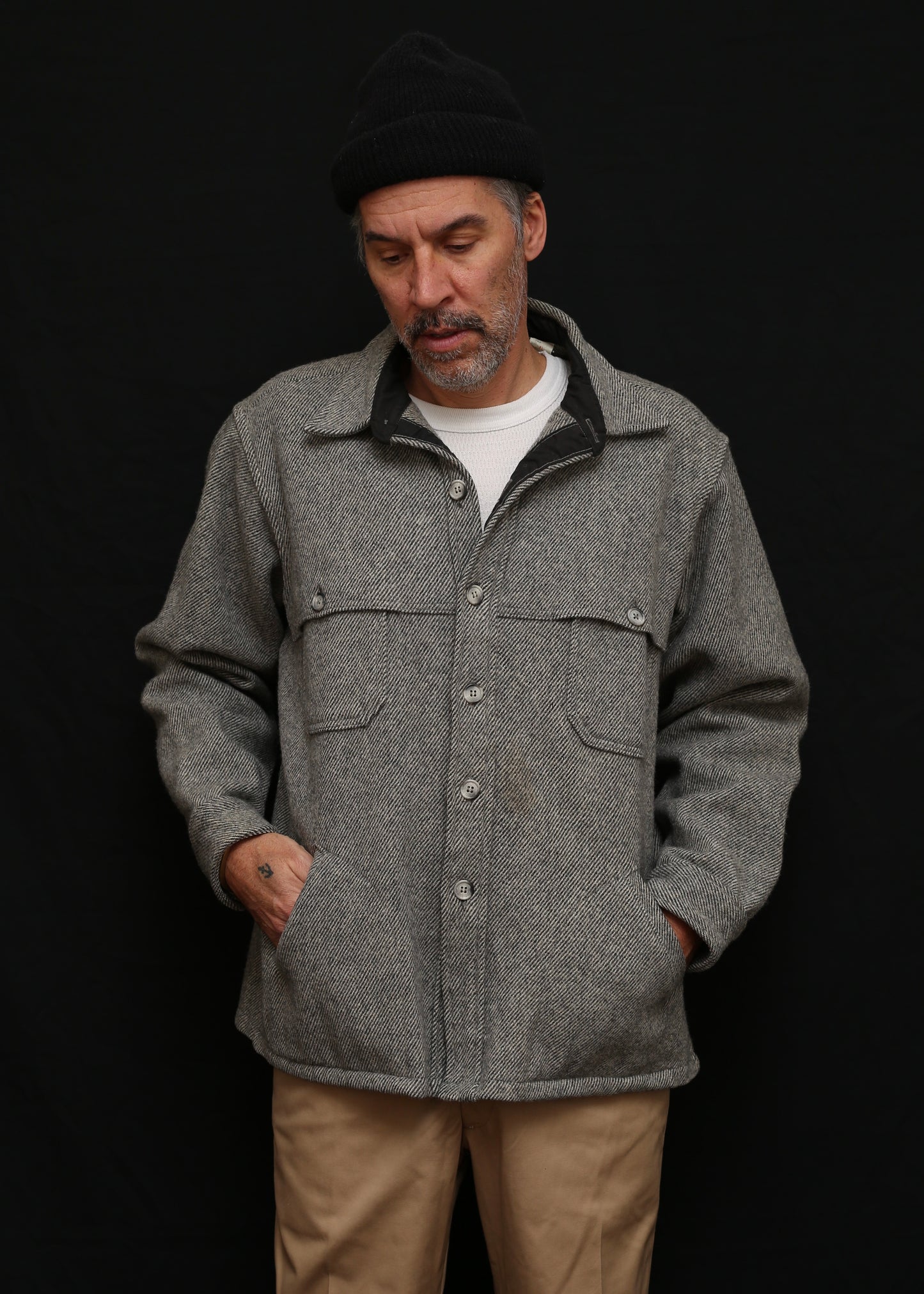 Woolrich Caped Wool Jacket