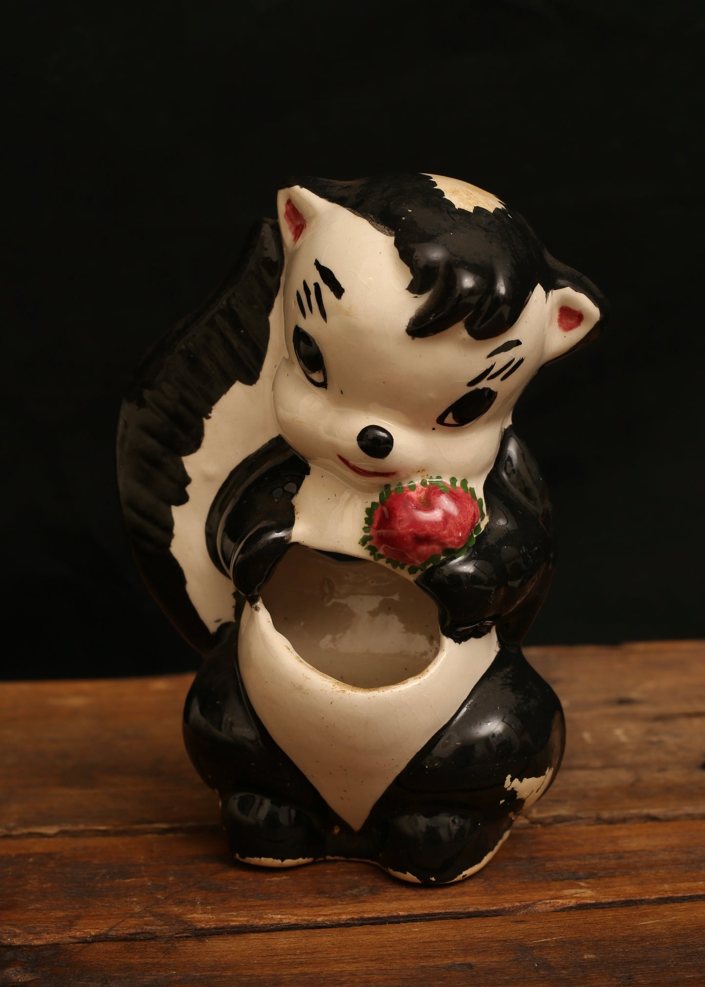 Ceramic Skunk Toothpick Holder