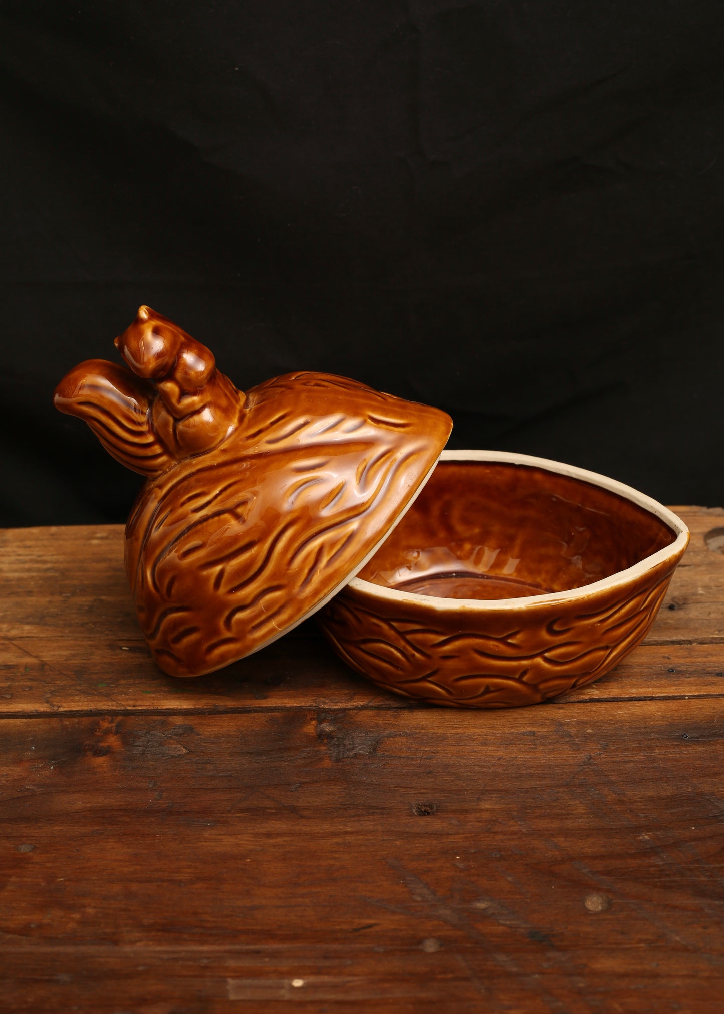 Squirrel Nut Ceramic Lidded Bowl