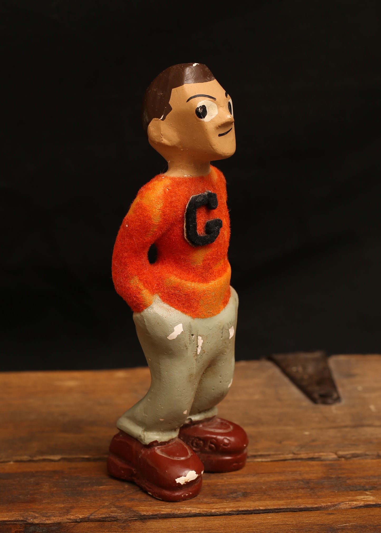 1950s Varsity Vic Champion Chalkware Figurine